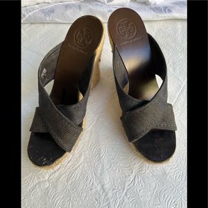 Tory Burch Espadrille slip-on Wedge heeled sandals size 7